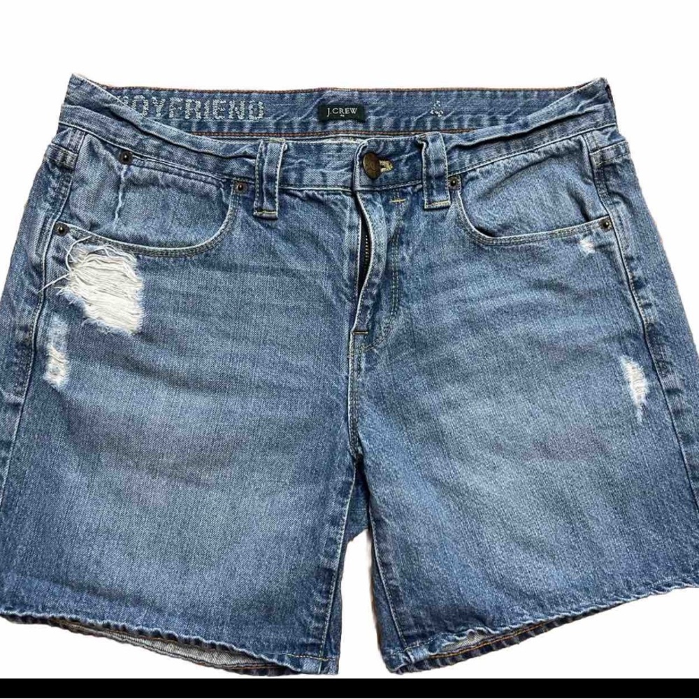 J crew boyfriend denim shorts size 4